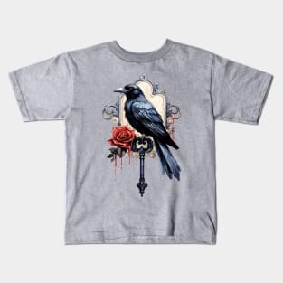 Raven collage Halloween design, Halloween costume ideas Kids T-Shirt